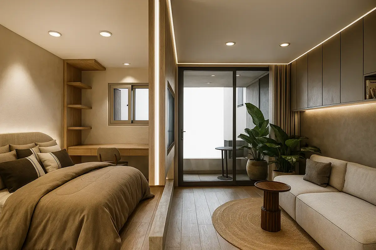 Espacio común corporativo con sofás modulares KIEL